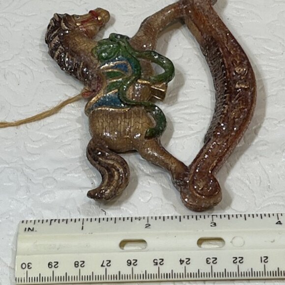 Glitter Rocking Horse Hanging Christmas Tree Ornament 5"x3" - Picture 10 of 11